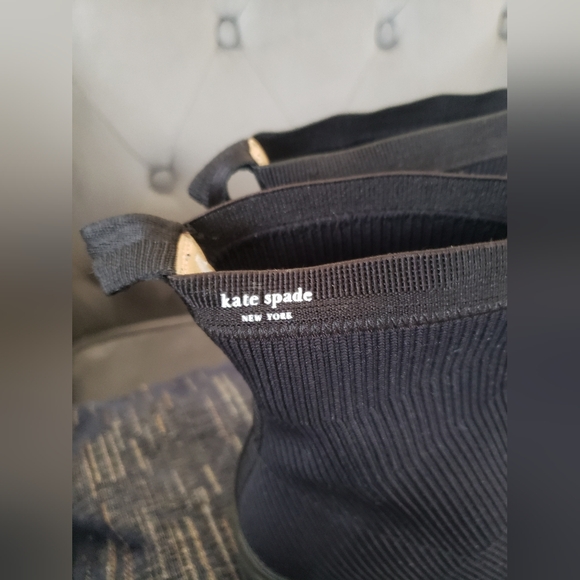 Kate Spade Black Ribbed Ankle Booties - Picture 4 of 4